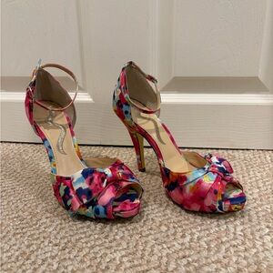 Nina Multicolor Floral Heels